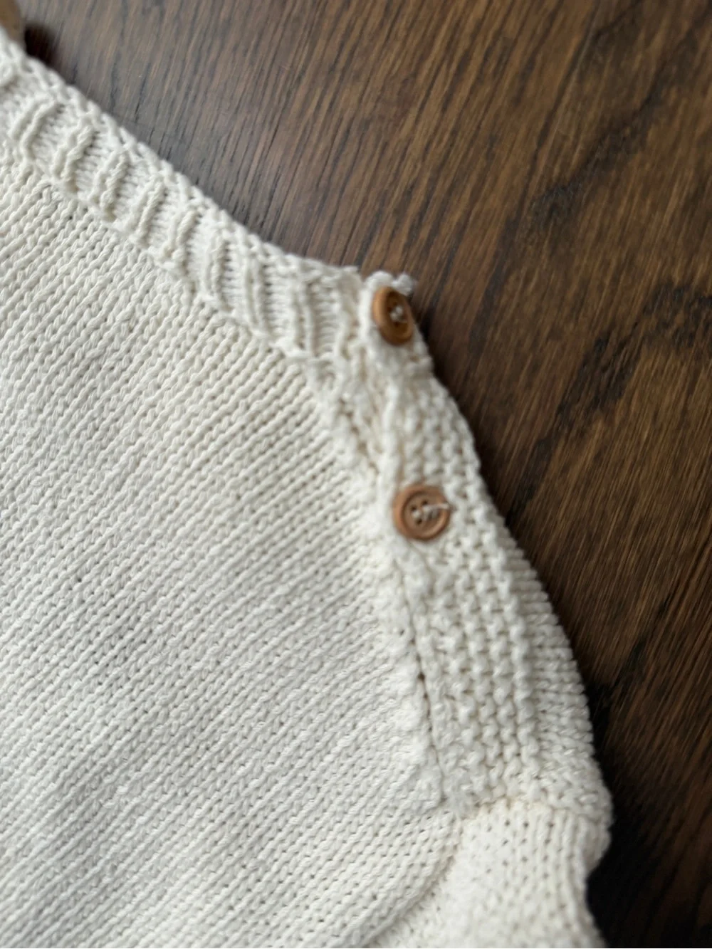 Zara Cream Knit Sweater with Blue Truck and Puppy Motif
